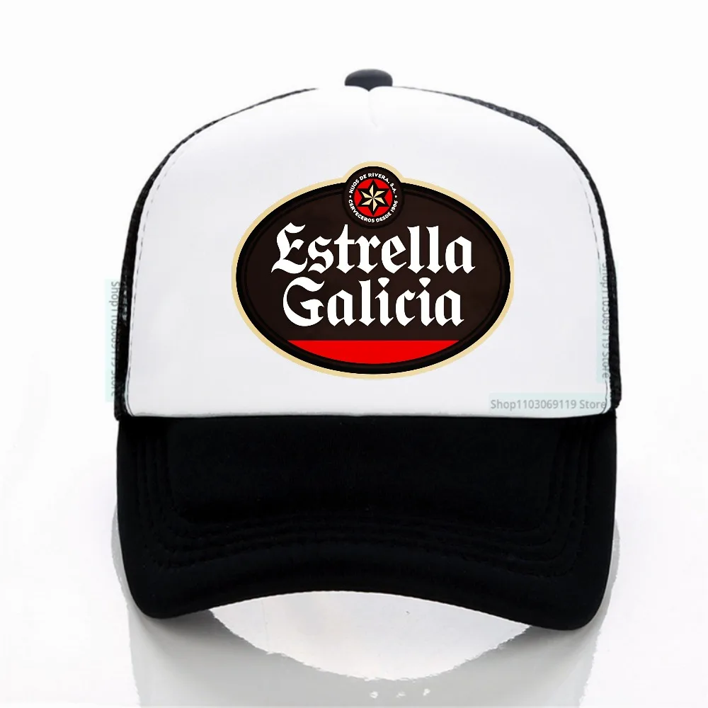 

Estrella Galicia Beer Spain Baseball Cap Hat Summer Net breathable caps Unisex Outdoor Adjustable Hat