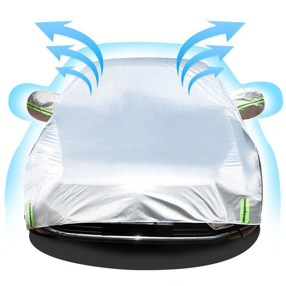 

Oxford Dustproof Snowproof Car Body Cover Rainproof Outdoor Reflection Film Exterior Car Protector Cover for Sedan Hatchback SUV