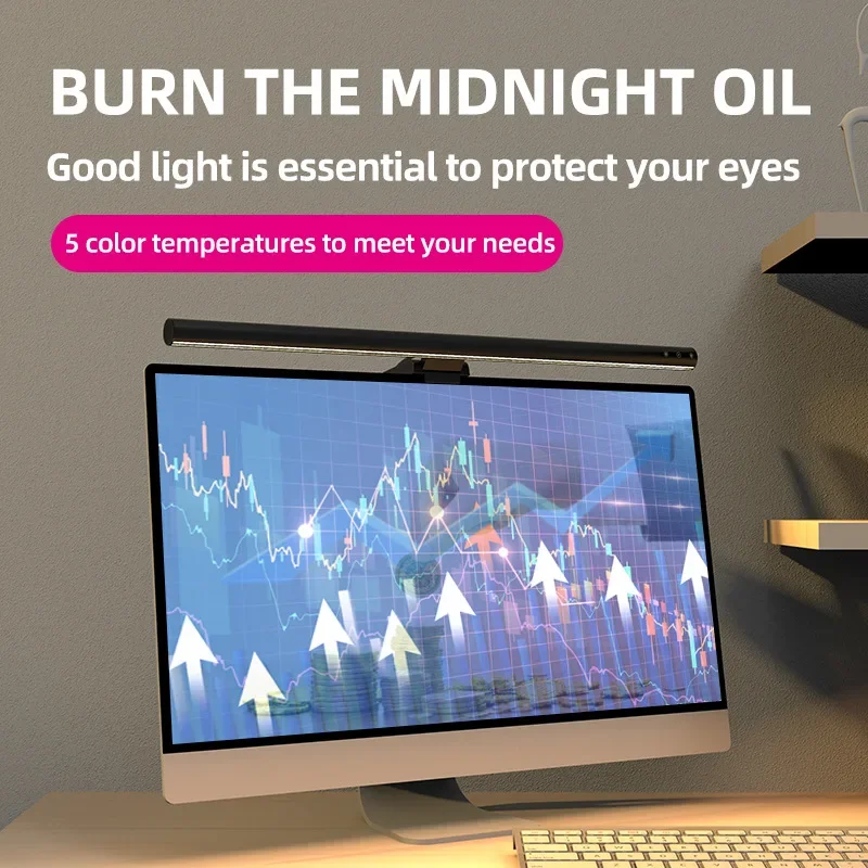 40CM USB Powered Monitor Light Bar for Workspace, Dimmable , Touch Control Computer Monitor Lamp for Desk/Office/Home/Game