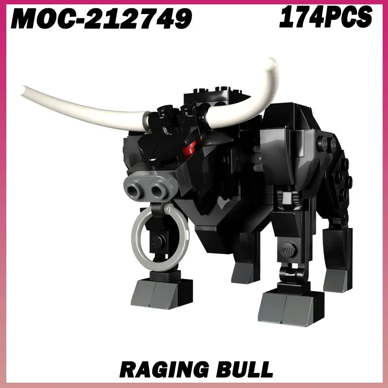 

174 шт. MOC- 212749 Строительные блоки Raging Bull, модель «сделай сам», сборка кирпичей, головоломки, игрушки, детский подарок на день рождения