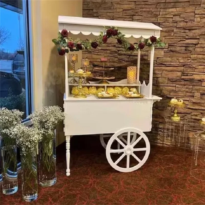 Advertising Candy Retail Rack Rotating Cake Display Box Cart Transparent Acrylic Equipment Stand Acrylic Candy Box