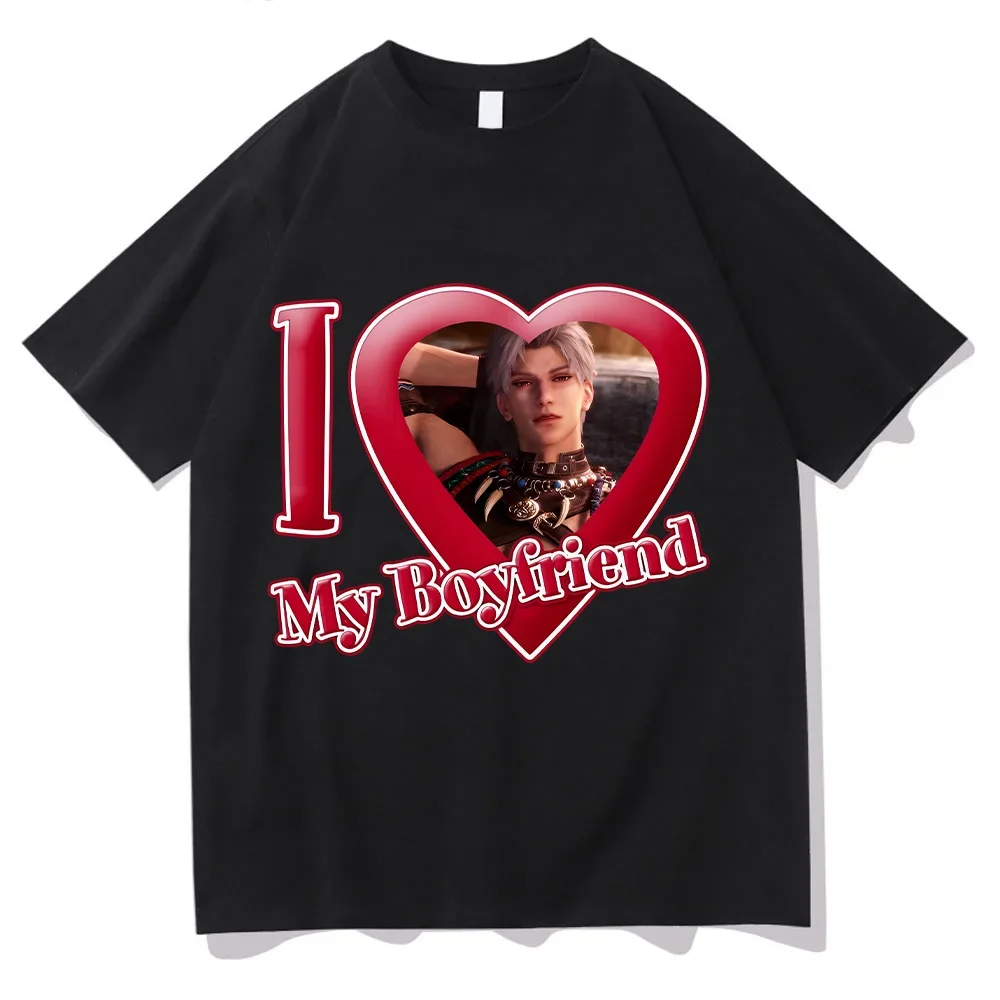Love and Deepspace Sylus Tshirt I Love My Boyfriend Tops Women Clothing Valentines Day Perfect T-shirt Hot Game Fashion New Tee