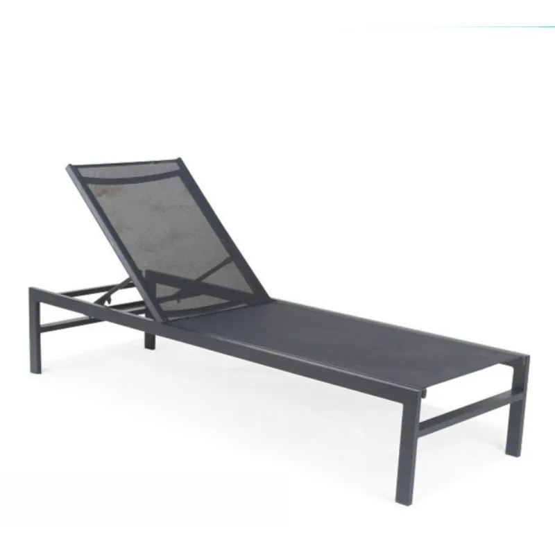 

Outdoor Leisure Chair, Textilene Sun , Aluminum Alloy Bed for Villa, Patio Beach Chaise for Hotel & Outdoor