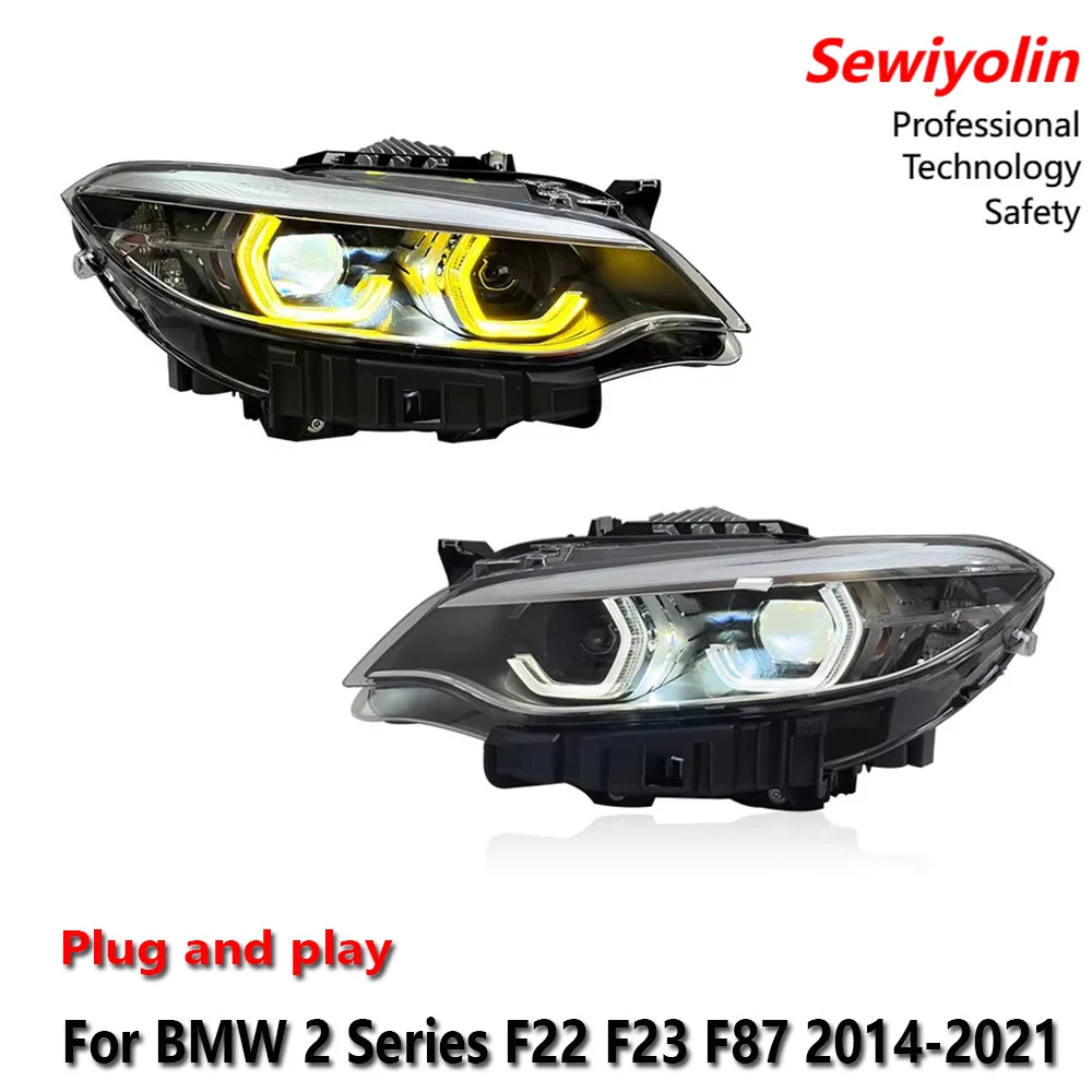 

Car LED Headlight Assemblies For BMW 2 Series F22 F23 F87 2014-2021 Fog DRL Brake Turn Signal Lamp Plug And Play