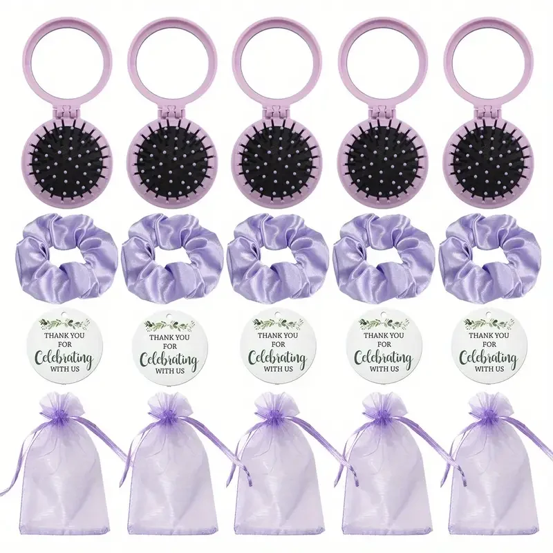 4 Stück (ein Set)/20 Stück (fünf Sets) Partygeschenke, inklusive Dankeskarten, Netzbeuteln, Haarbändern, Einzelne Damen-Party-Spa-Artikel – Detail 3