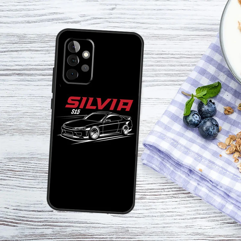 Silvia S15 JDM Tuner Cars Case For Samsung Galaxy A55 A35 A25 A15 A54 A34 A14 A51 A71 A12 A32 A52 A13 A33 A53  Cover