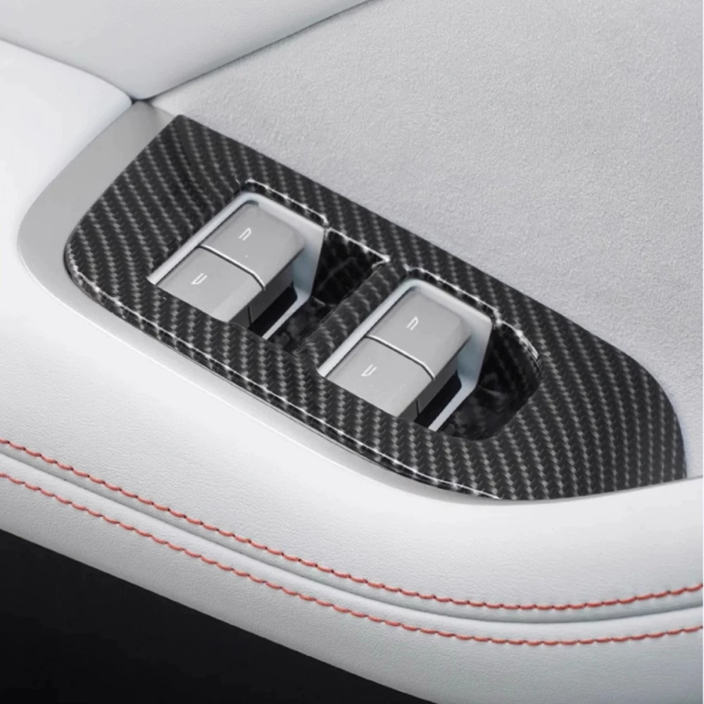 Car Window Glass Lift Switch Button Cover Trim Stickers For ONVO L60 2024 2025 2026 Interior Accessories Auto Door Armrest Panel