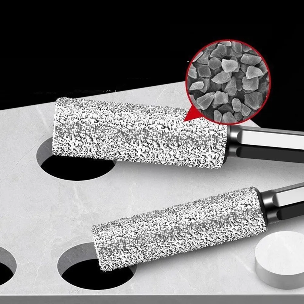 Hex Shank Drill Bit Set 4pcs 6-12mm for Dry Drilling and Conditioning on Dense Materials Such as Porcelain and Marble