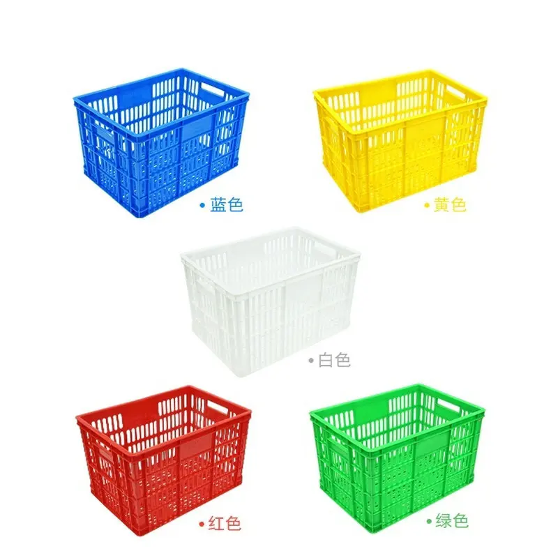 Hollowed Thicken HDPE Plastic Storage Turnover Box Crates Handheld Container for Logistics and Warehouse