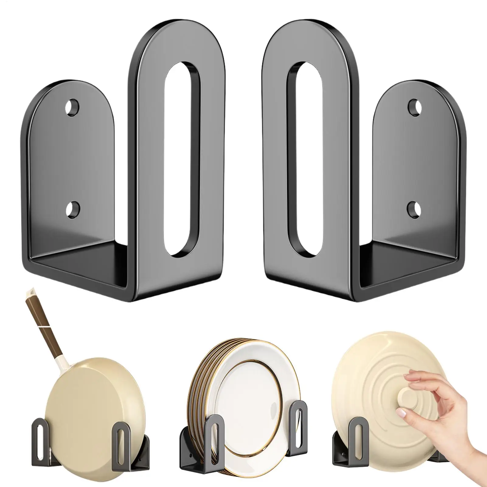 Küchen-Aufbewahrungsregal für Schneidebretter, Topfdeckel, Spülschwämme, Organizer für Badezimmer, wandmontiertes multifunktionales Organizer-Regal