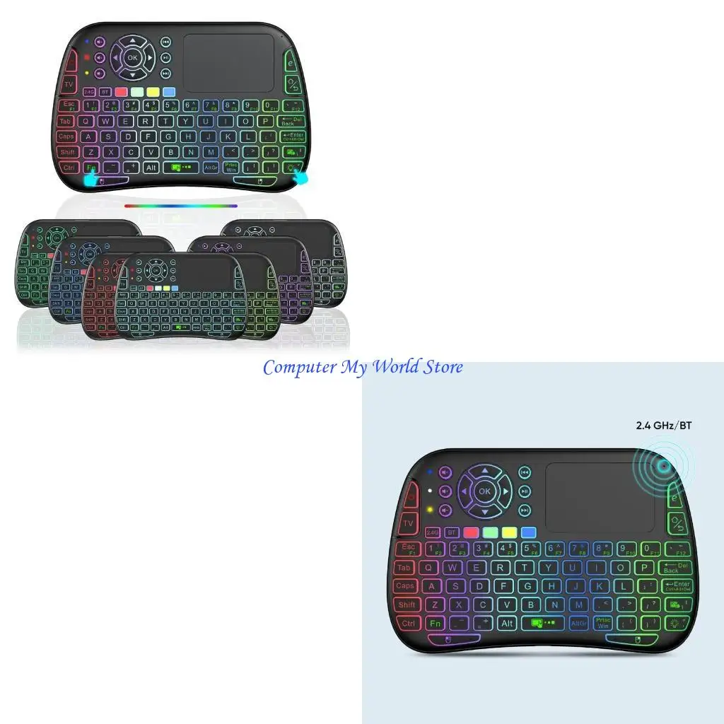 

Mini Wireless Keyboard с бэкленкой с комбинированной комбинированной клавиатурой мыши Touchpad, Fly Air Mouse