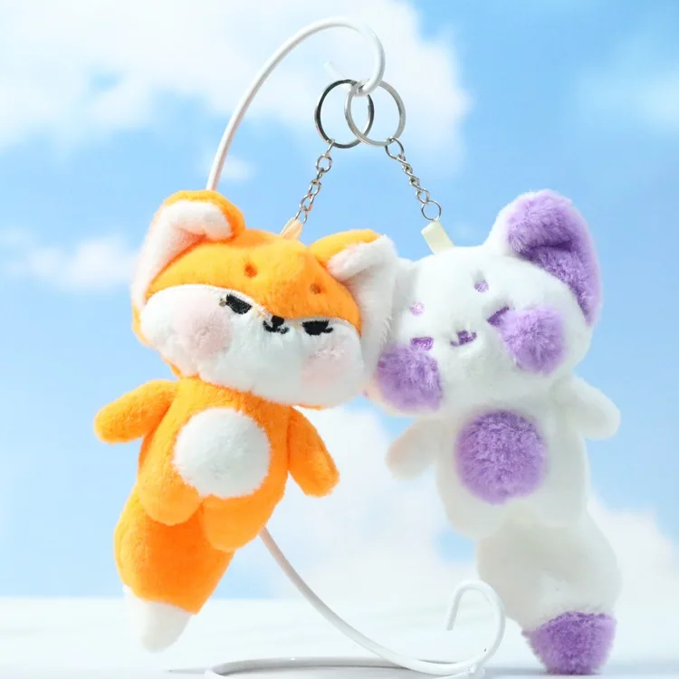 New Netflix Cute Little Fox Doll Doll 12CM Children's Cartoon Plush Toys Bag Pendant Doll Keychain Couple Plush Doll Pendant