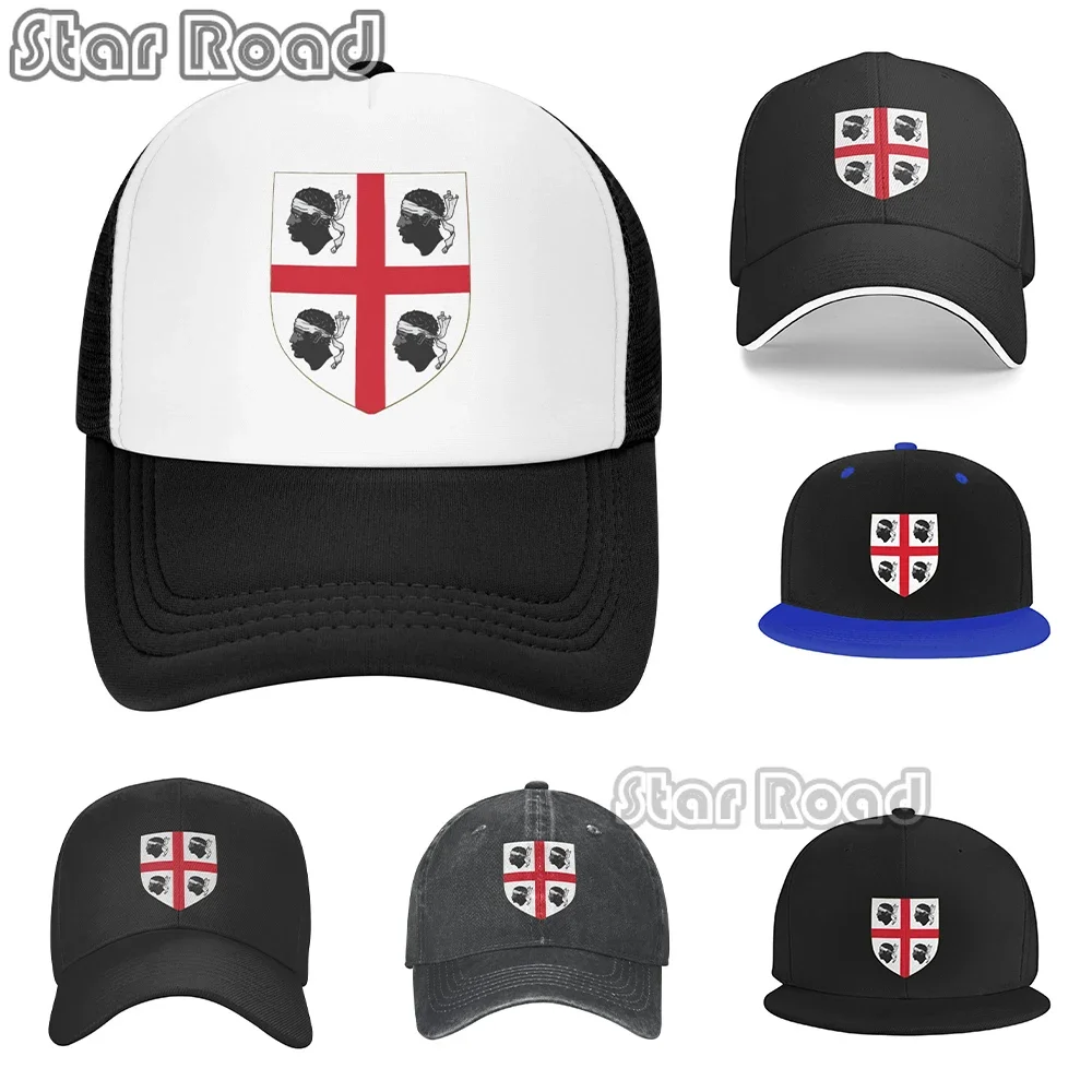 

2023 New Classic Sardinia Flag Four Moors Baseball Cap Women Men Custom Adjustable Unisex Italy Sardegna Coat of Arms Dad Hat