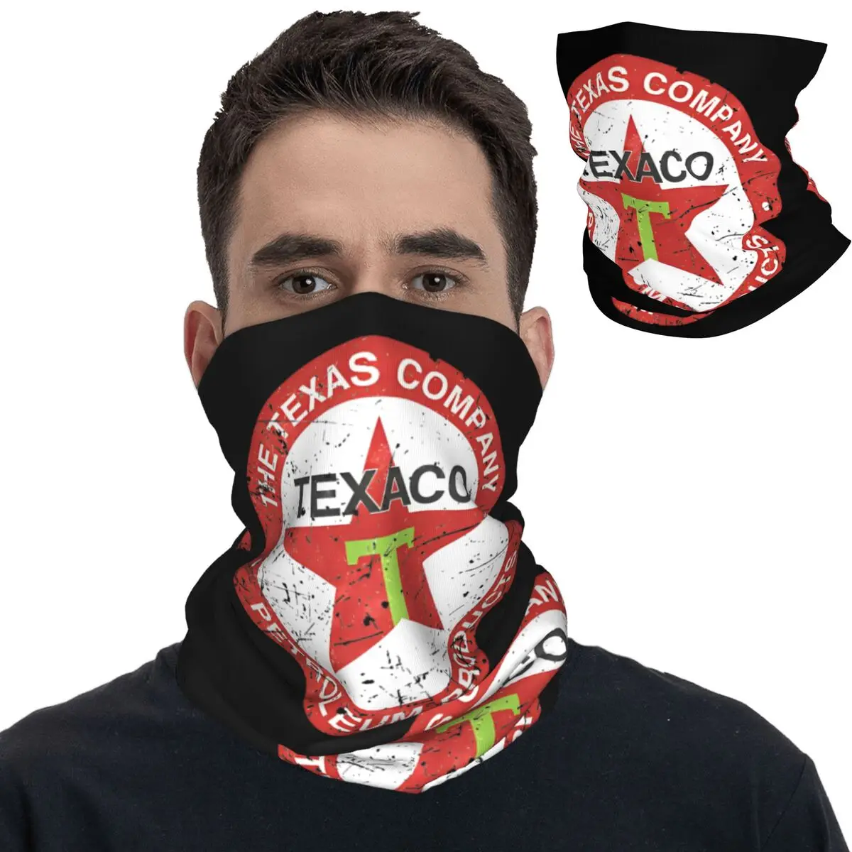 Texacos Oil Company Vintage Bandana Neck Cover Printed Mask Scarf Multi-use Cycling Scarf Cycling Unisex Adult All Season