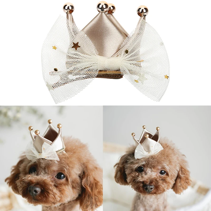 

Mini Birthday Crown Pet Dog Cat Birthday Hat Cute Accessories Pet Aprty Cosplay Birthday Hair Clips Kitten Grooming Supplies