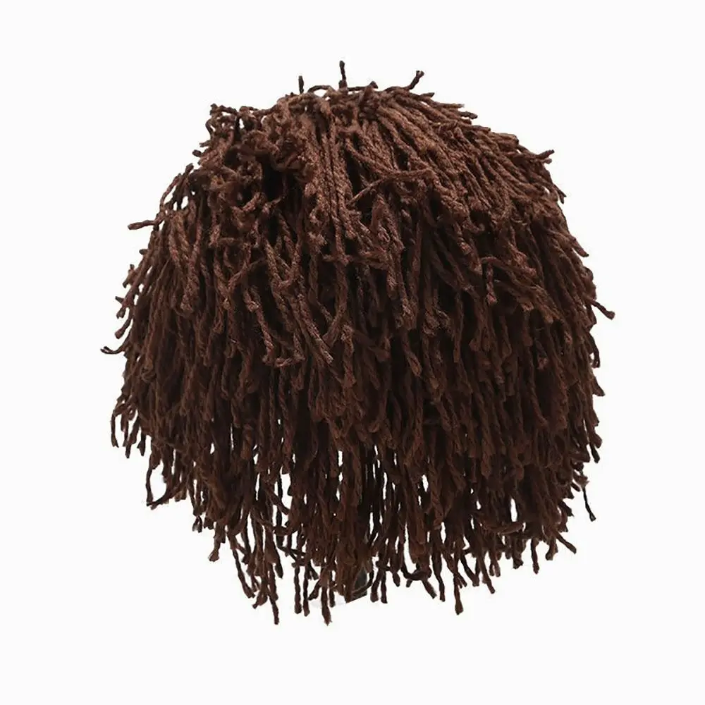 High-quality Fiber Wig Braid Hat Hip-hop Black/Brown Reggae Dreadlocks Wig Reggae Men Wig Nightclub