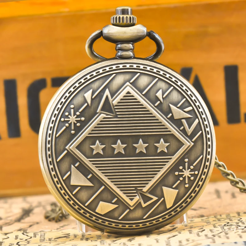 레트로 청동 Steampunk 플립 탑 남성과 여성 학생 선물 석영 목걸이 기념 회중 시계