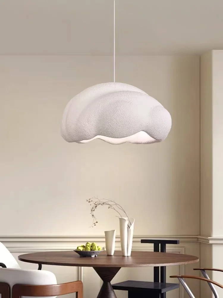 Nordic Creamy Style LED Pendant Lights Brown White Bird's Nest  Art Creative Lamps for Living Room Home Decoration Chandeliers
