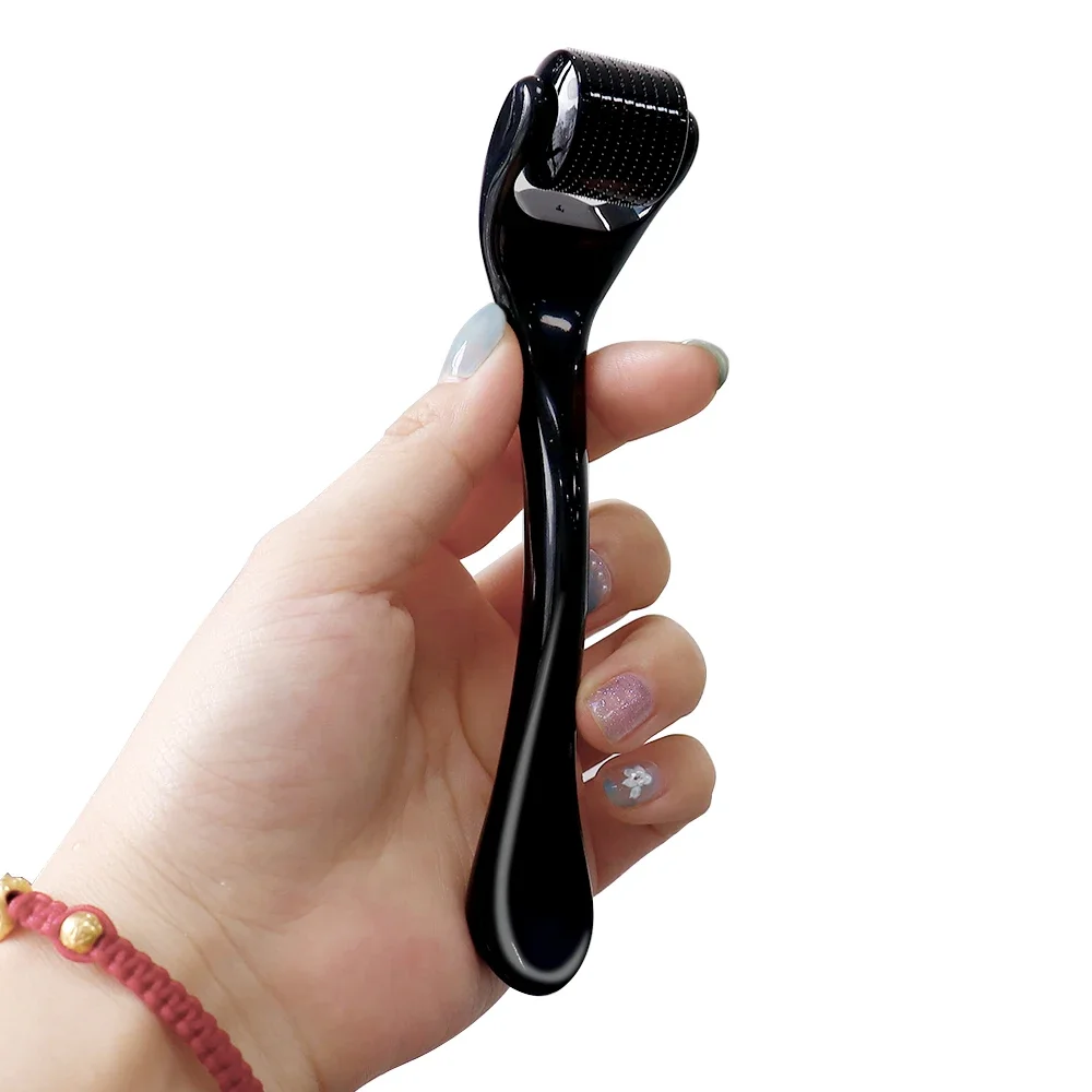 DRS 540 الوجه التيتانيوم ديرما الأسطوانة لإعادة نمو شعر اللحية الوجه آلة العناية بالبشرة الأسود ميكرونيدل الأسطوانة الجمال أداة #2