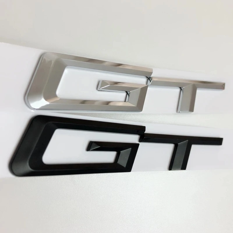 

3D ABS Black Chrome Car Letters Rear Trunk Badge GT Emblem Logo Lettering Stickers For BMW 3 5 6 GT F34 F07 G32 Accessories