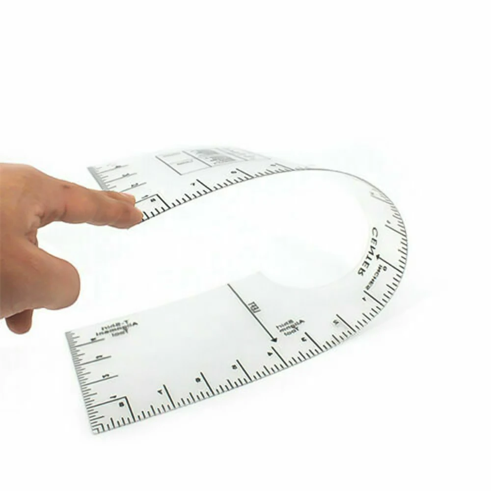 1/4pcs T-Shirt alignment Ruler Centering Tool Placement Graphic Guide Acrylic sewing ruler