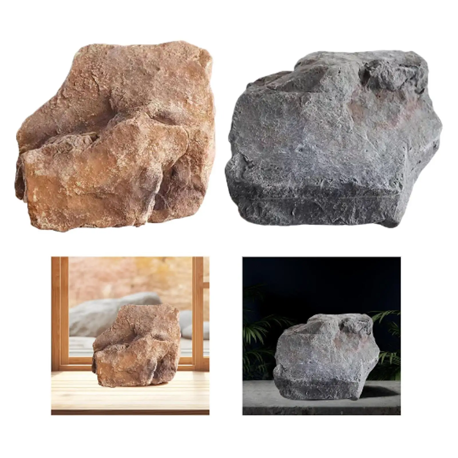 Artificial Landscape Rock Photo Props Decorative Portable Decor Ornament for Yard Courtyard Hotels Parks Commercial Streets