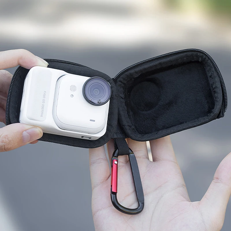 Mini bolsa de armazenamento portátil para insta360 go ultra sport, protetor de câmera, bolsa de armazenamento pu, acessórios