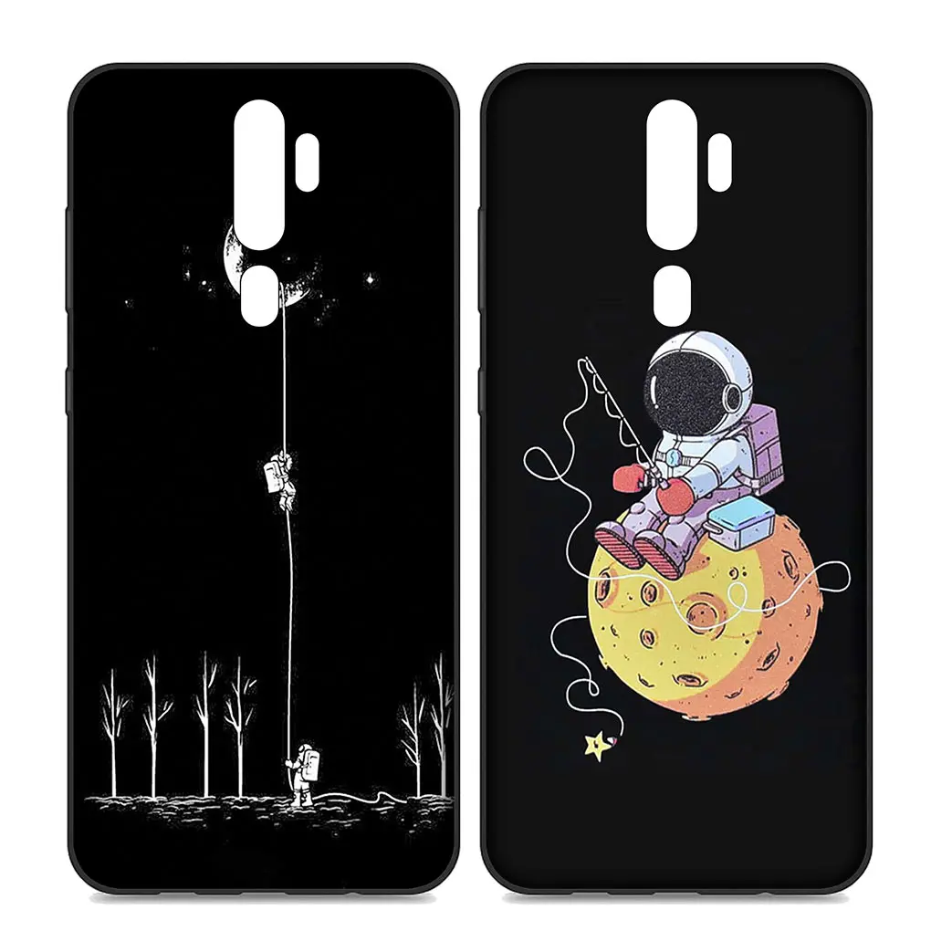 Cover for Huawei Y7A Y6P Y5P Y6 Y7 Y9 Prime 2018 2019 Y8P Y9A Y8S P Smart Phone Case Moon Astronaut Stars Sky Universe Galaxy