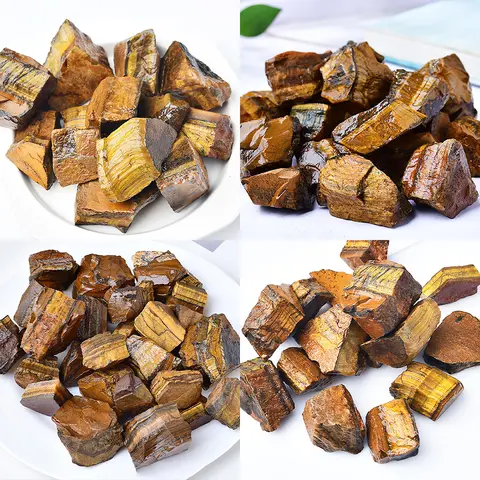 Minerali di pietra naturale dell'occhio di tigre Paesaggio Campione di roccia Minerale grezzo Decorativo Forma irregolare Pietra di quarzo sfusa Decorazioni per la casa fai da te