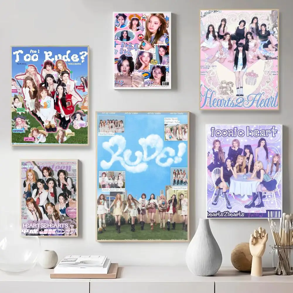 K-Pop H-Hearts2Hearts Group Poster Wall Art Print Poster for Bedroom Living Room Home Decor Gift Artwork - view 2