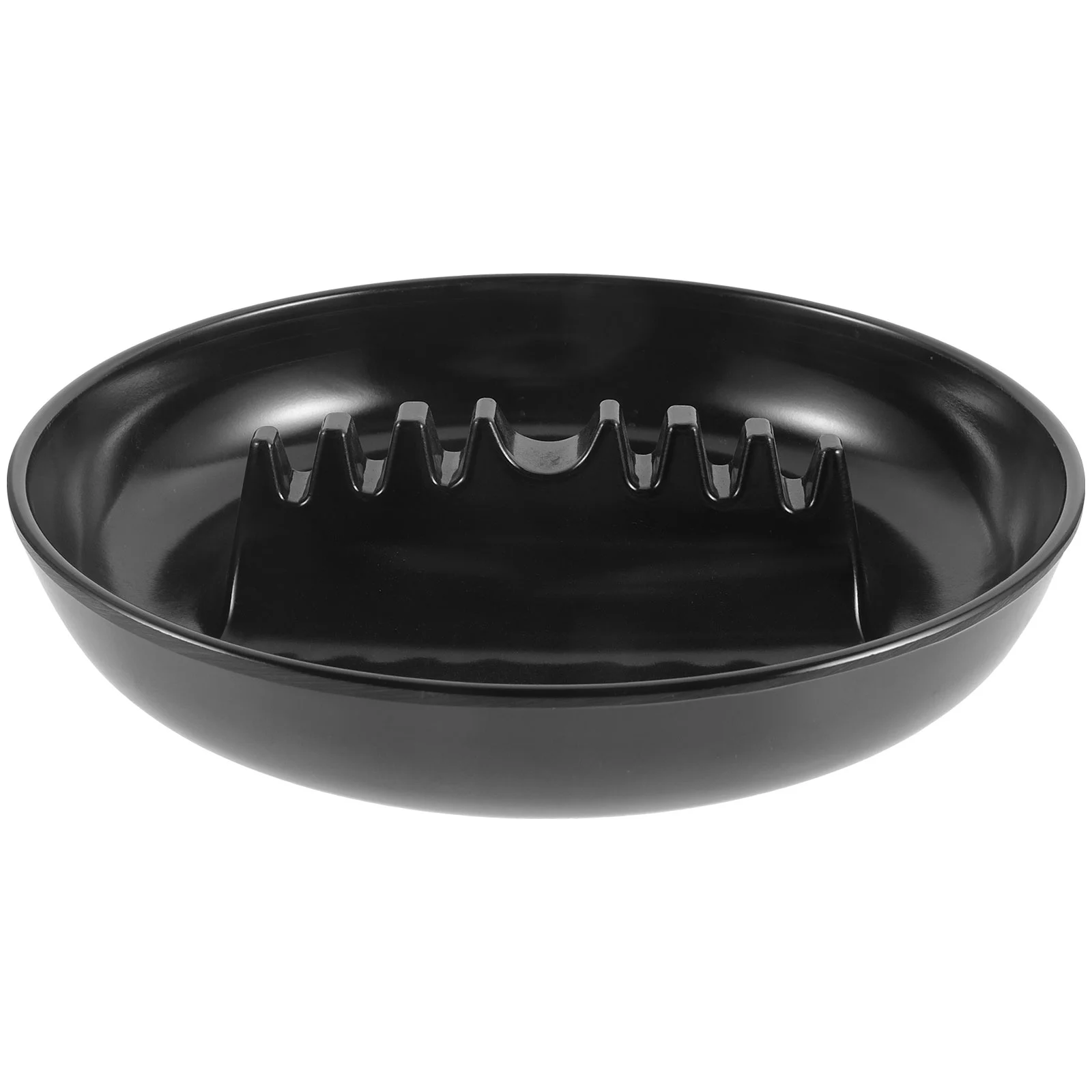 

Travel Ashtray Black Seven-slot Cigarette Multi-purpose Round Plastic Melamine Rack Holder Creative Car Ashtrays for outside