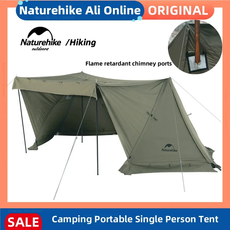 Naturehike Camping Tents Travel Portable Single Shelter Tent Outdoor Waterproof Tent With Snow Skirt Easy Set Up Camp Equipment