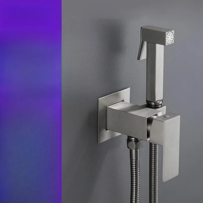 

All Copper Wall Mounted Concealed Square Hot and Cold Water Toilet, Companion Washing Machine, Pressurized Spray Gun