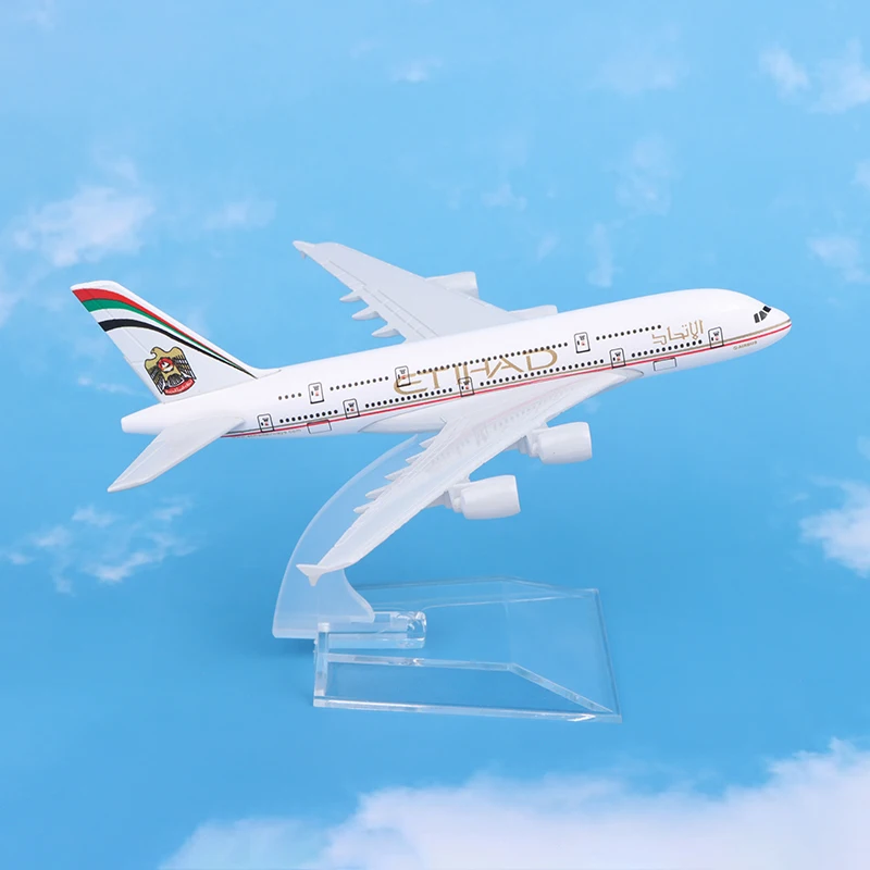 20cm Airways Atihad 380 Alloy Aircraft Model samolotu Diecast Aircraft Wheels Podwozie Samolot Samolot Ozdoba do domu