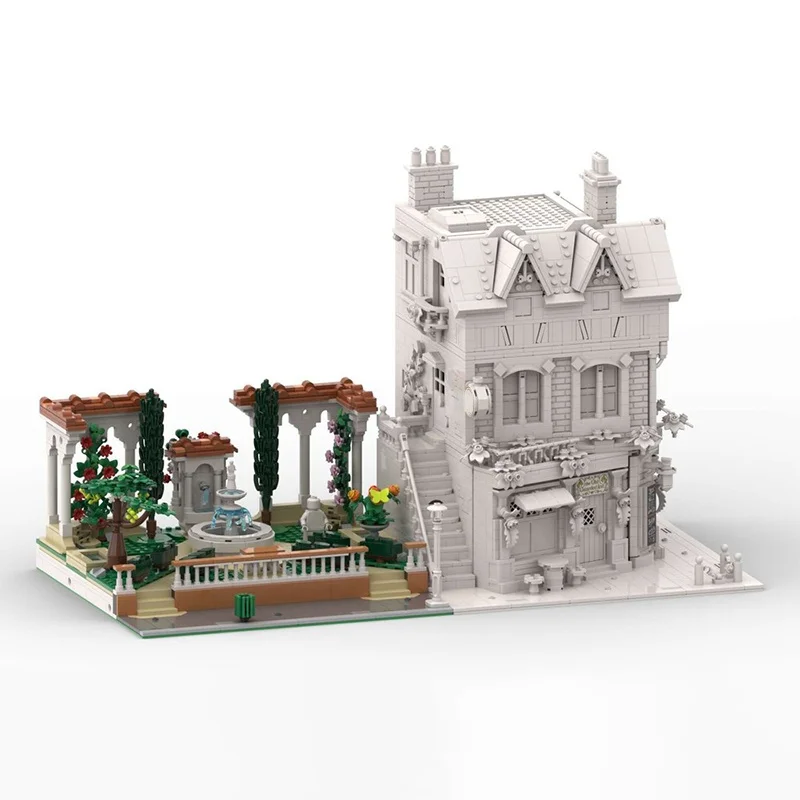 1407 قطعة MOC وحدات فونتين حديقة وحدات نموذج بناء هدايا عيد الميلاد كتل اللعب العمارة تجميع فكرة الطوب الاطفال
