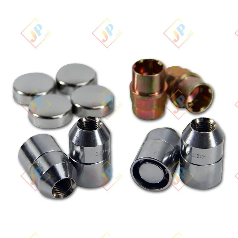 M12x1.5 /1.25 Car Tuning Parts Wheel Lock Lug Nut Anti-theft Anti-theft Wheel Bolt Lock Nut 4 Wheel Nut Lock with Sleeve