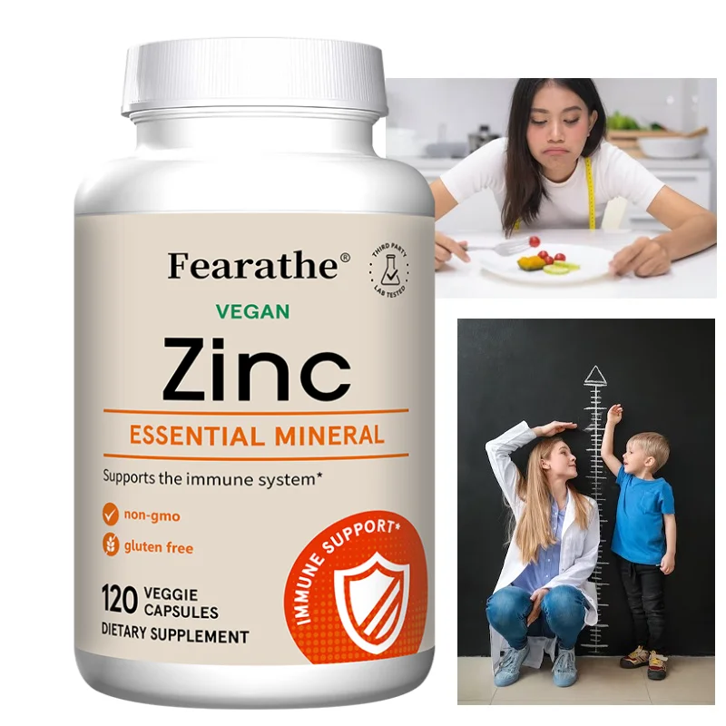 

Zinc Capsules, Ultra Absorbable Zinc Mineral Supplement, Support Immune Defense Antioxidant Skin Hair Nail & Energy Wellness