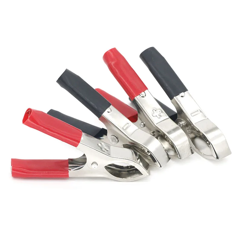 2pcs 30a rot schwarz 80mm Krokodil Auto Caravan Van Batterie Test Blei Clips beste Förderung Alligator Stecker Stecker Strom