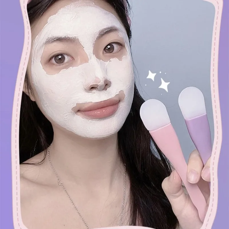 Double HEAD แปรงพอกหน้าซิลิโคนทําความสะอาดใบหน้า Scraper Daub ประเภทโคลนฟิล์มแปรงพิเศษ Face Skin Care เครื่องมือความงาม-สุขภาพ