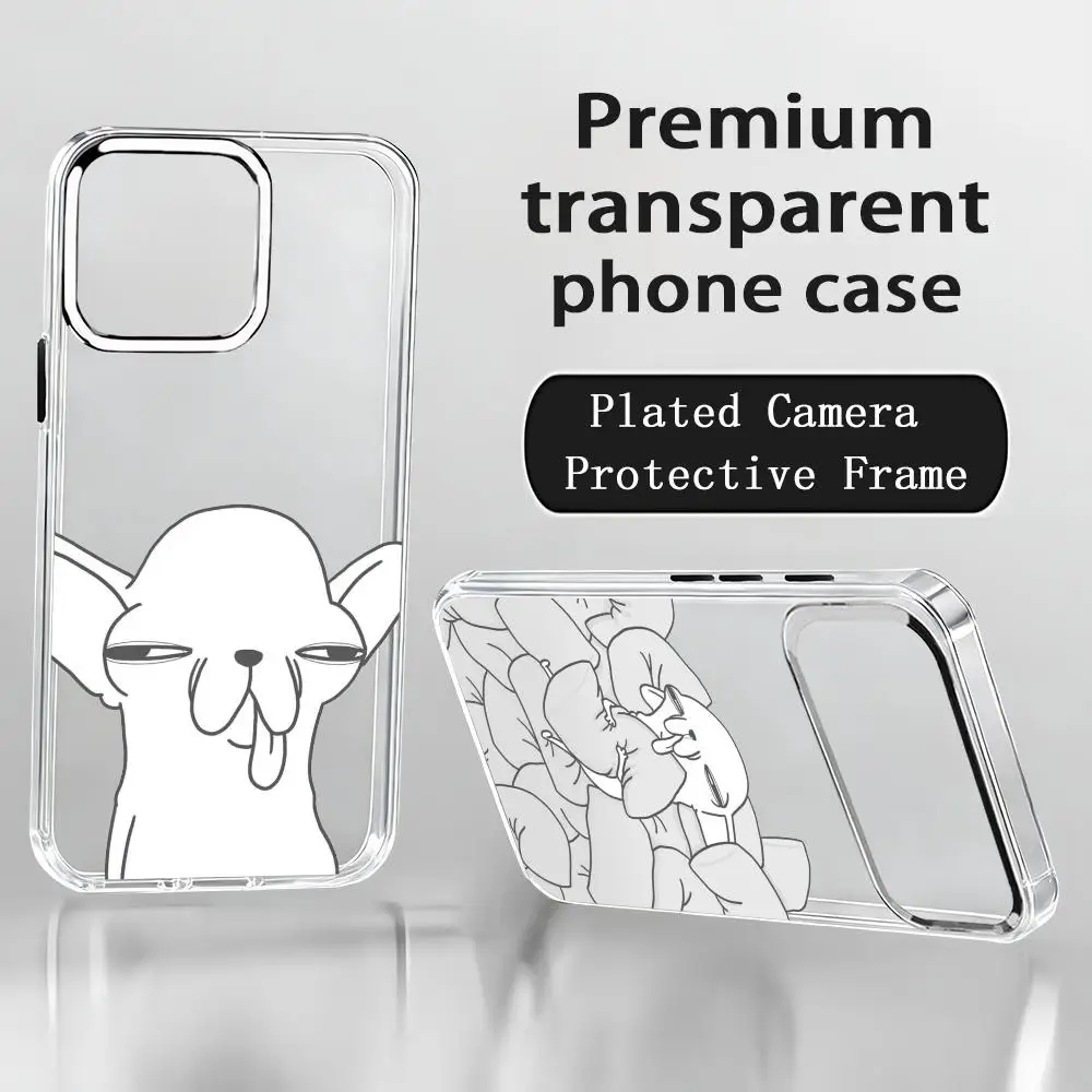 Puppy funny adorable Chihuahua Phone Case For iPhone 17 air 16 15 14 13 12 11 Pro Max Plus Chrome Button Camera Ring Transparent