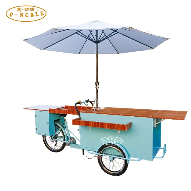 

Mobile Coffee Shop Street Commerce Selling Ice Cream Three-wheeled Bicycles