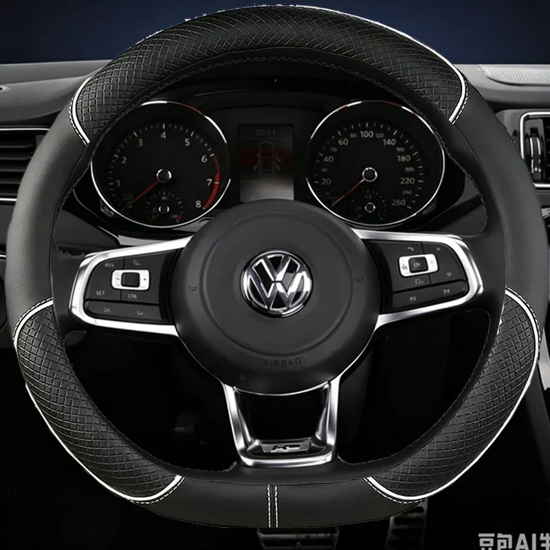 Pokrowiec na kierownicę w kształcie litery D do VW Jetta 6 2017-2021 Golf 7 Scirocco Beetle 2012-2021 Tiguan 2019 2020 Auto Akcesoria