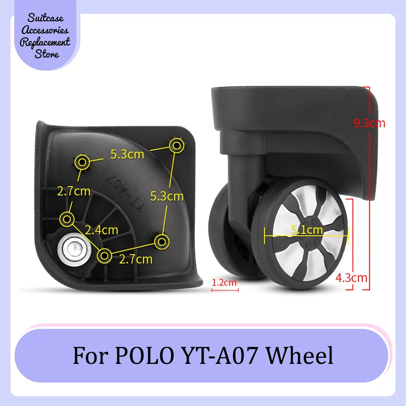 

For POLO YT-A07 Rotating Smooth Silent Shock Absorbing Wheel Accessories Wear-resistant Universal Wheel Replacement Suitcase