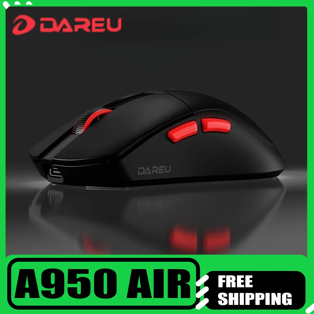 

Беспроводная мышь DAREU A950 AIR Cicada Wing Edition, двухрежимная беспроводная мышь, высокопроизводительная, легкая, эргономичная, для офиса 3950