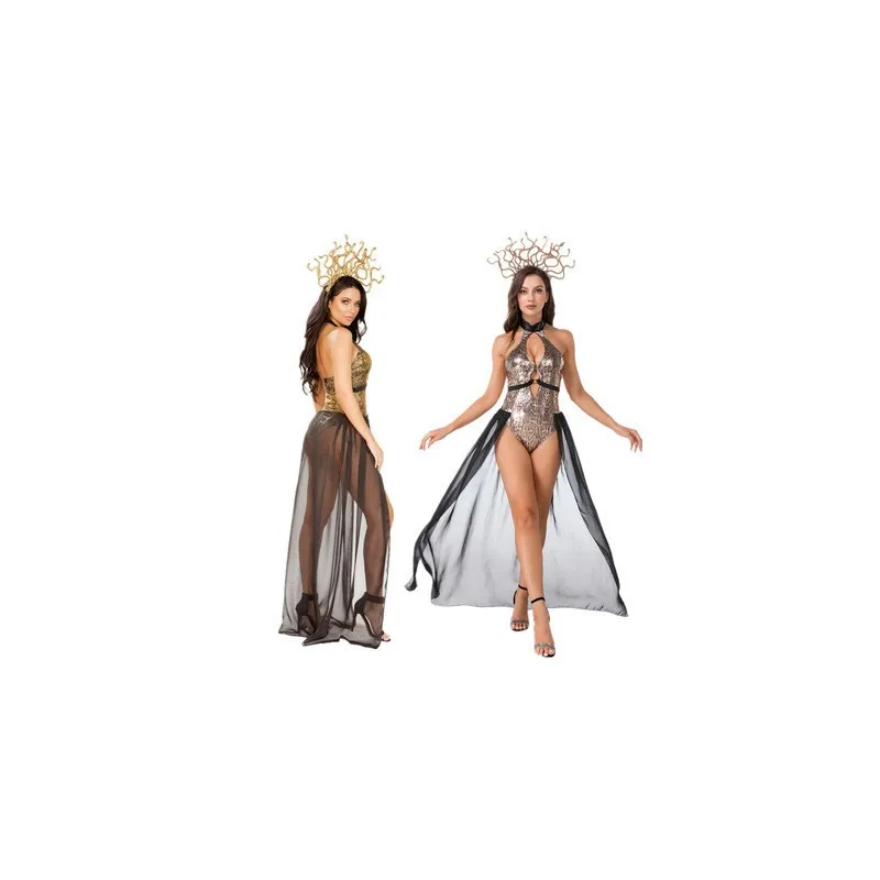 

New Halloween Ancient Roman Queen Costume Arab Girl Cosplay Uniform Ethnic Traditional Women's Clothing Stage Performance