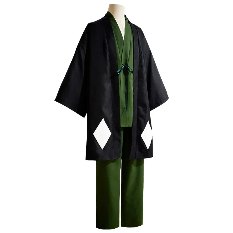 Bleach Urahara Kisuke Cosplay Costume Store Manager Kimono Full Outfit Man and Woman Anime Clothing Wig Accessories
