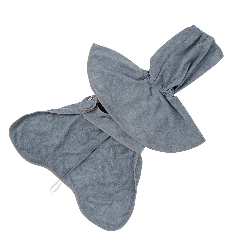 

1Pcs Fast Dog Bathrobe Water-Absorbent Elastic Full Cover Medium Large Size M Grey Pet Towel Quick-Drying Pet Dry Towel