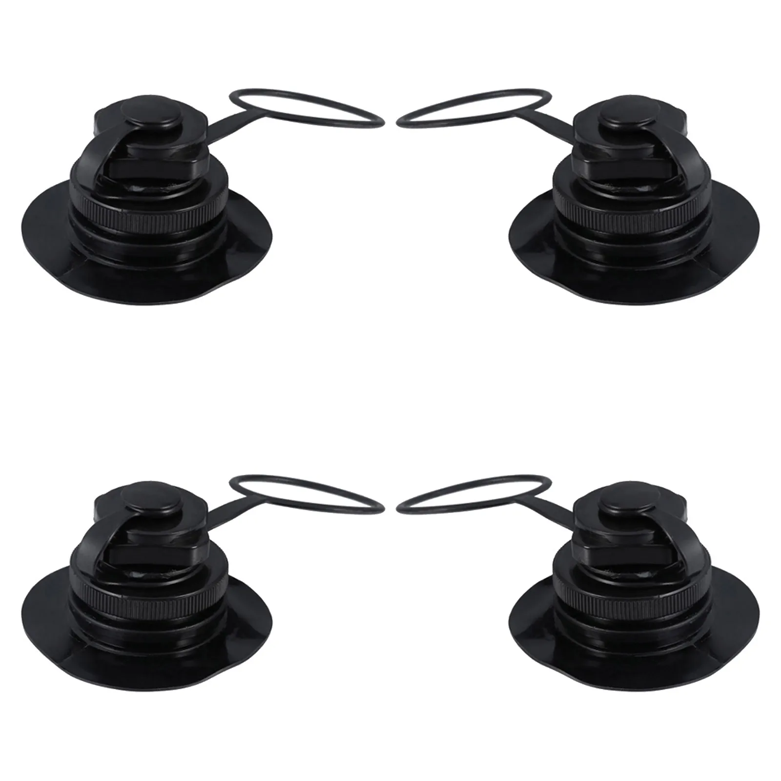 

4 pcs Spiral Air Universal Fit Boston Valves One-Way Inflation Valves For Rubber Boat Inflatable Pool Mattress Pillow Canoe