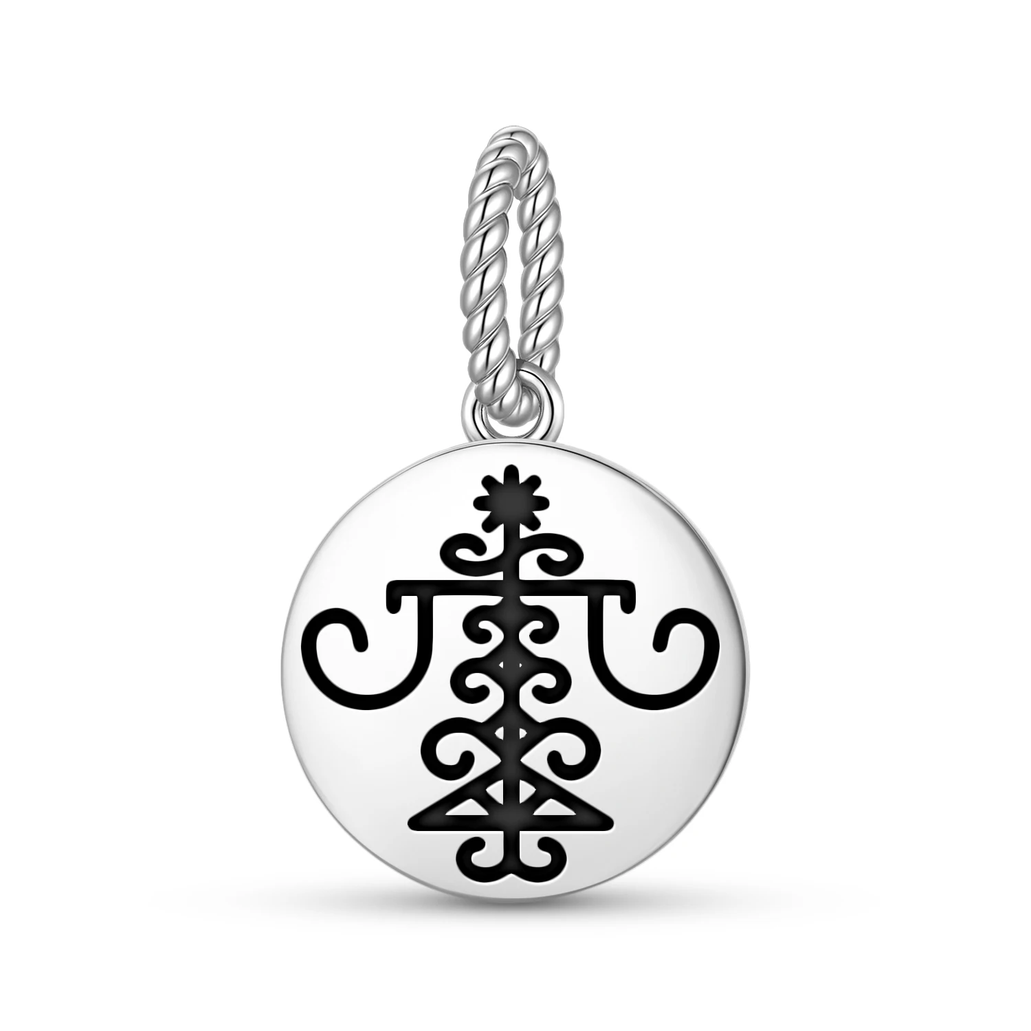 Colgante de Plata de Ley 925 con Símbolo de Ogum de Centroamérica, Abalorio para Pulsera, Collar, Joyería de Moda para Mujer