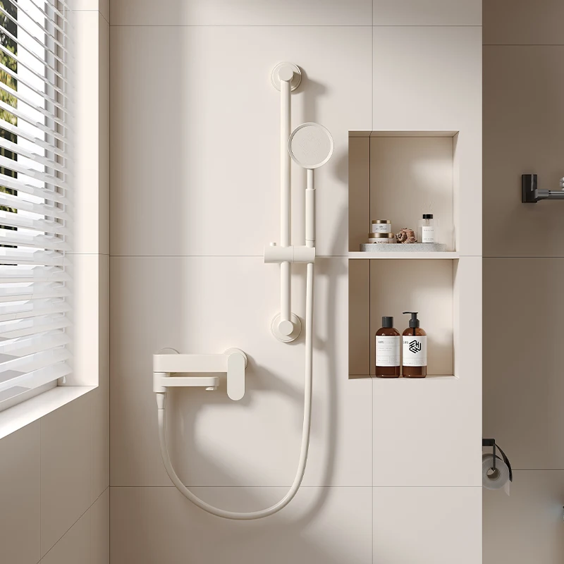 

Cream wind white shower shower set household toilet pressurized simple bathroom